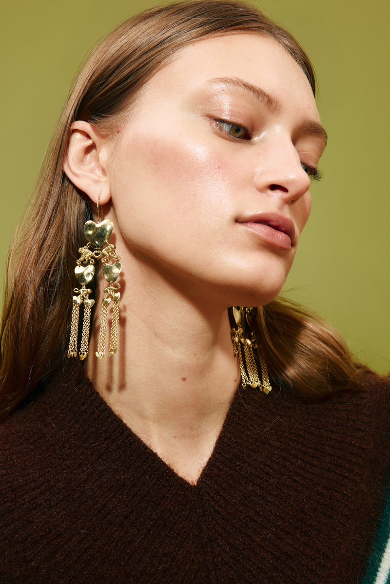 ALÉMAIS Jem Heart Monkey Drop Earrings outlook