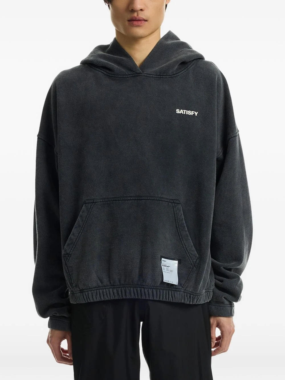 logo-detail hooded sweatshirt - 1