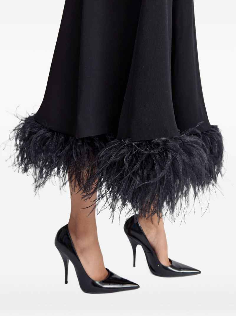 Gioele feather-trim midi dress 5