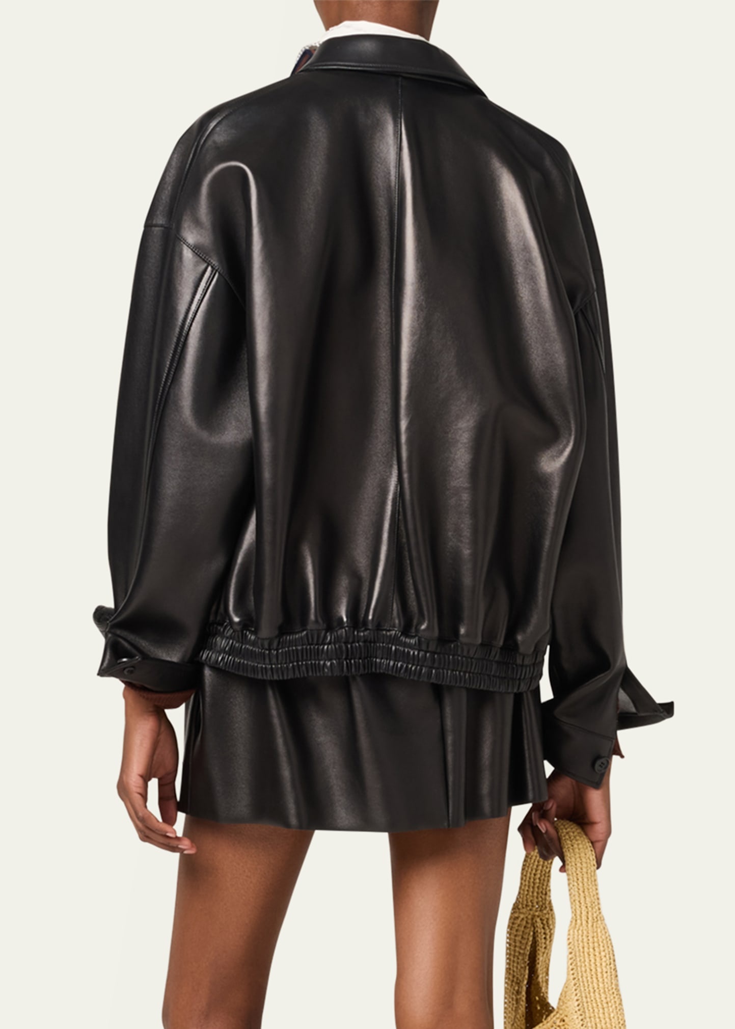 Plonge Nappa Leather Bomber Jacket - 3