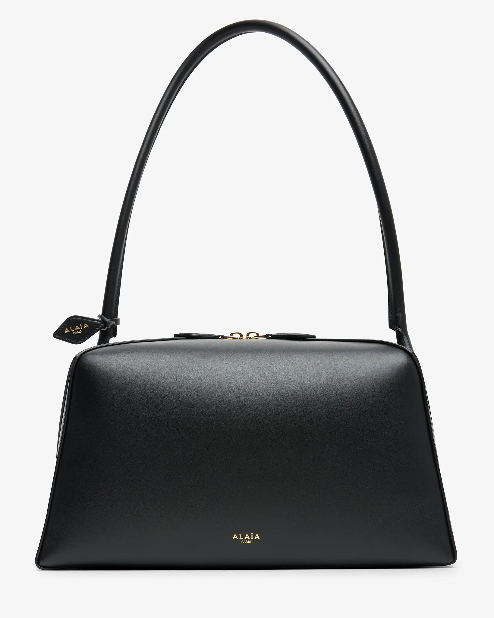 Le Bouledogue Medium black leather bag - 1