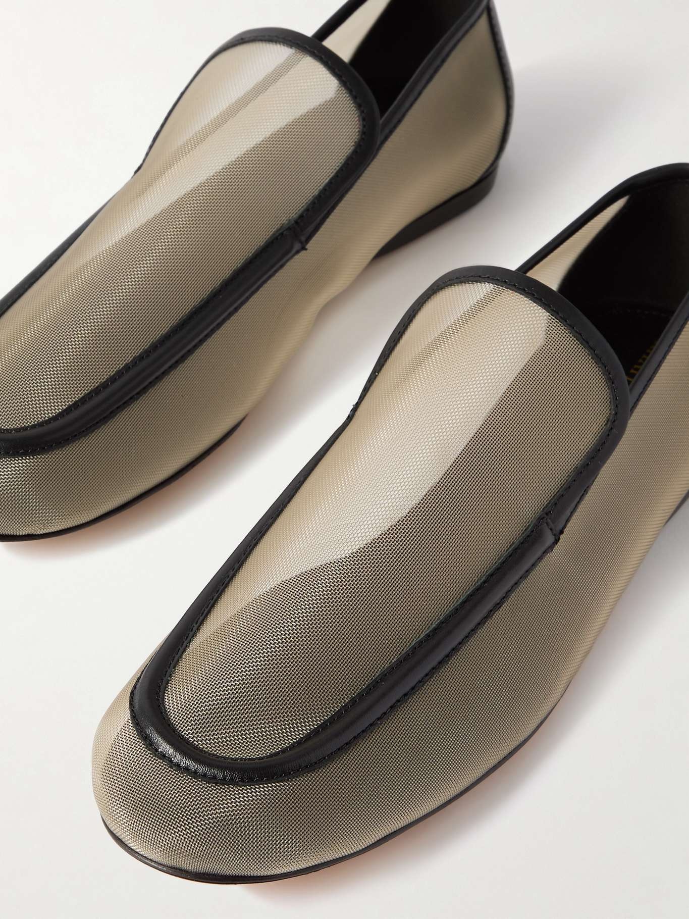 Alessio leather-trimmed mesh loafers - 8