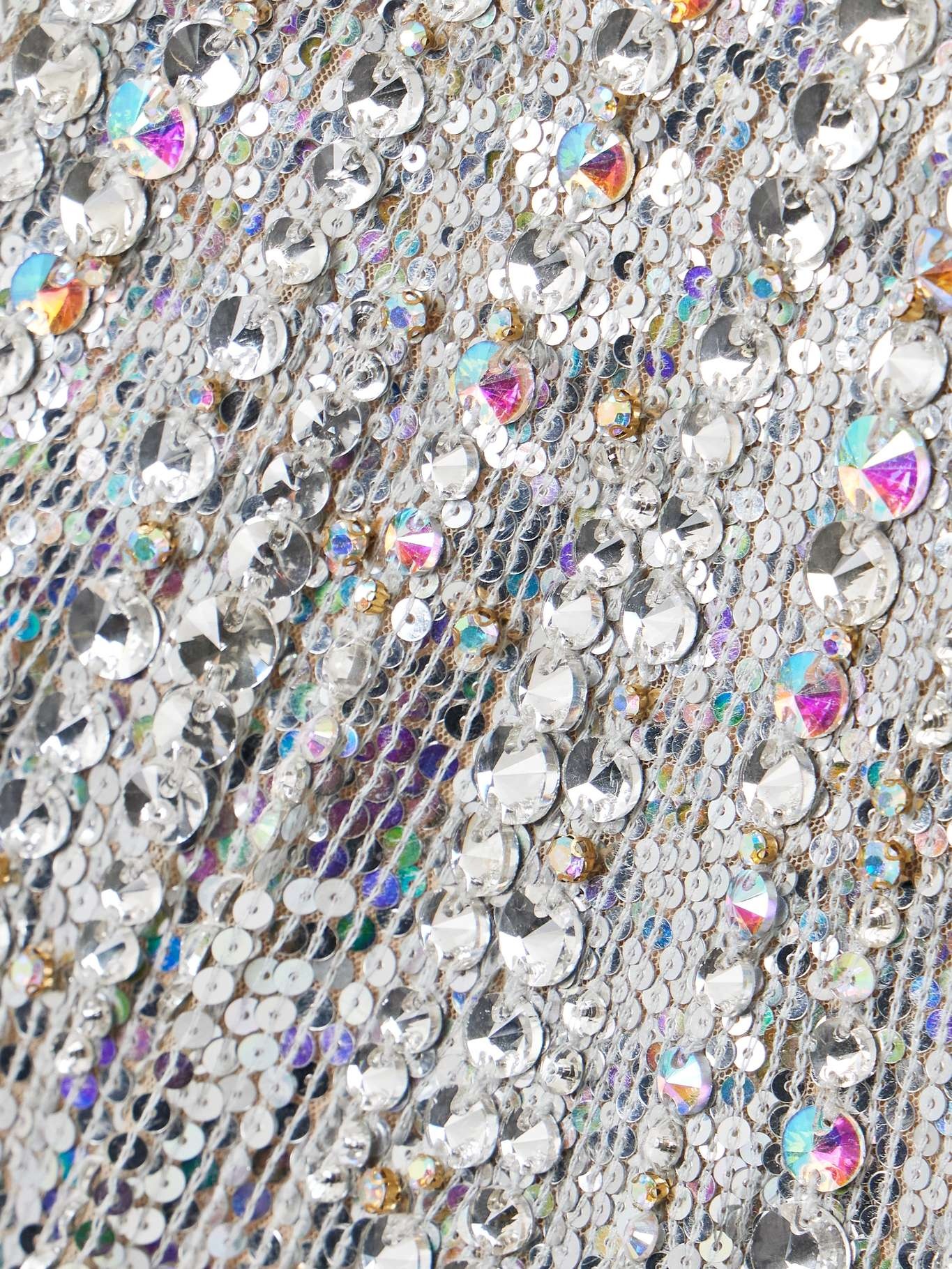 Sarai strapless crystal and sequin-embellished tulle gown Silver - 4