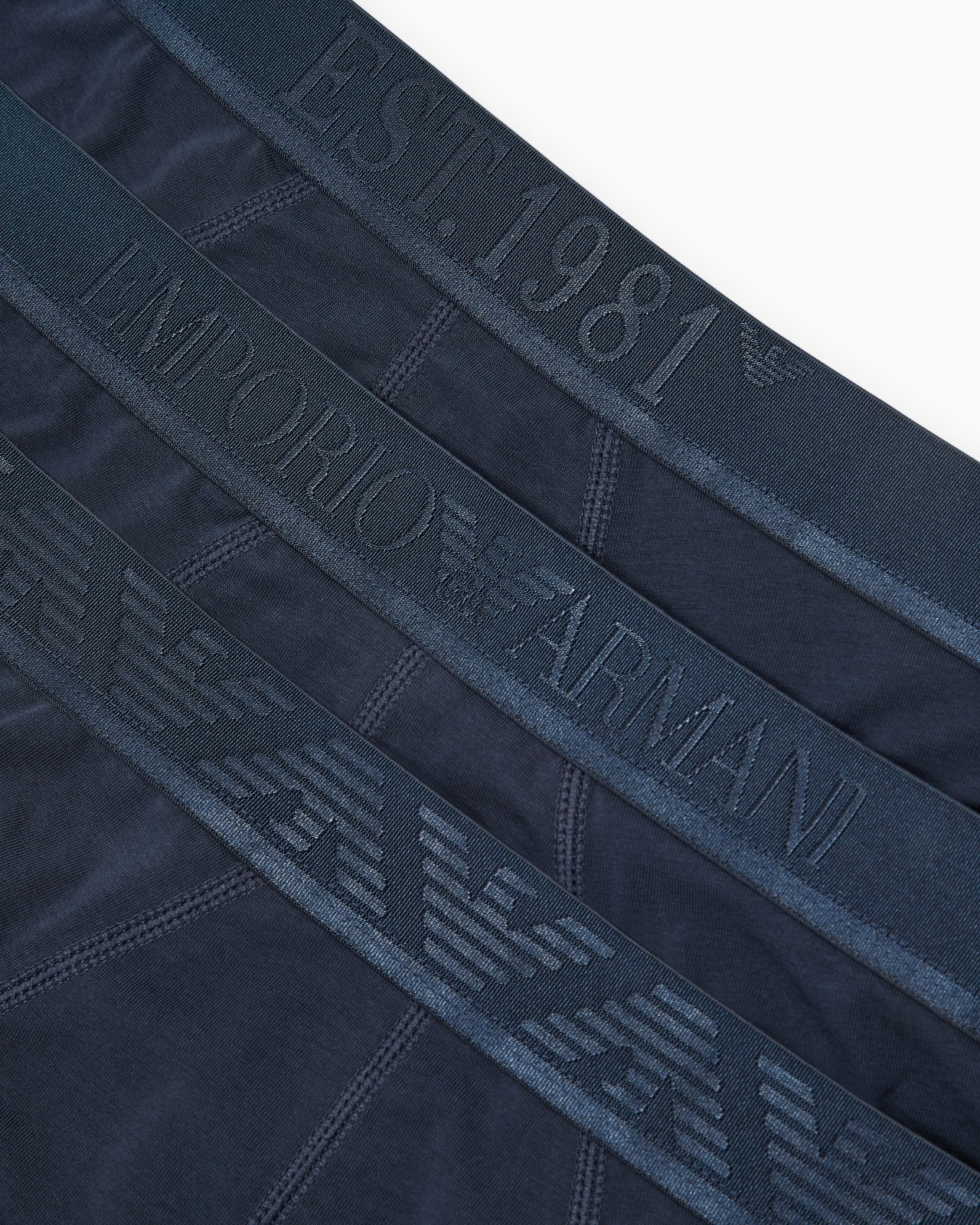 THREE-PACK OF ASV SHINY LOGOBAND ORGANIC-COTTON BRIEFS - 4