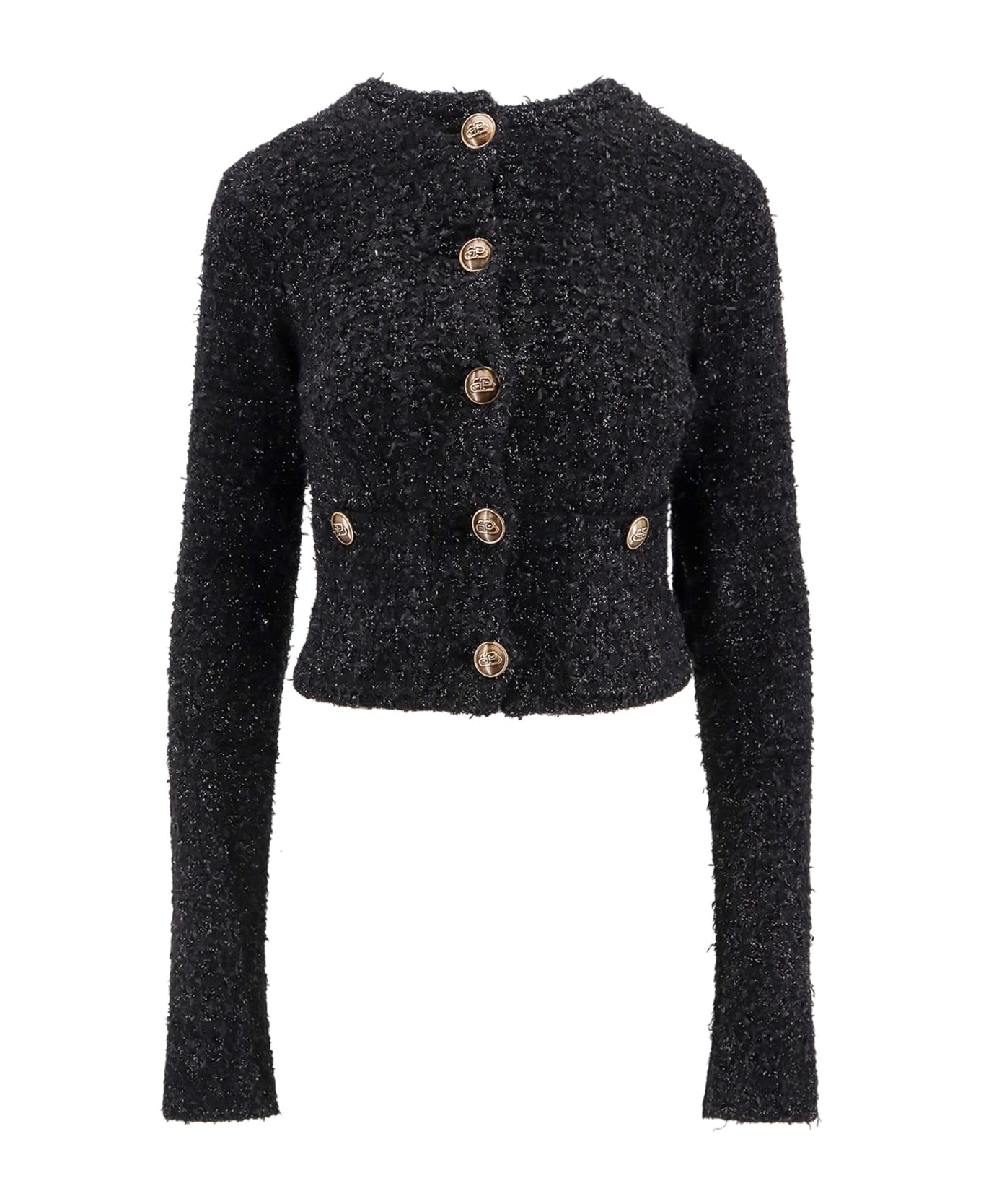 Cropped Tweed Cardigan - 1