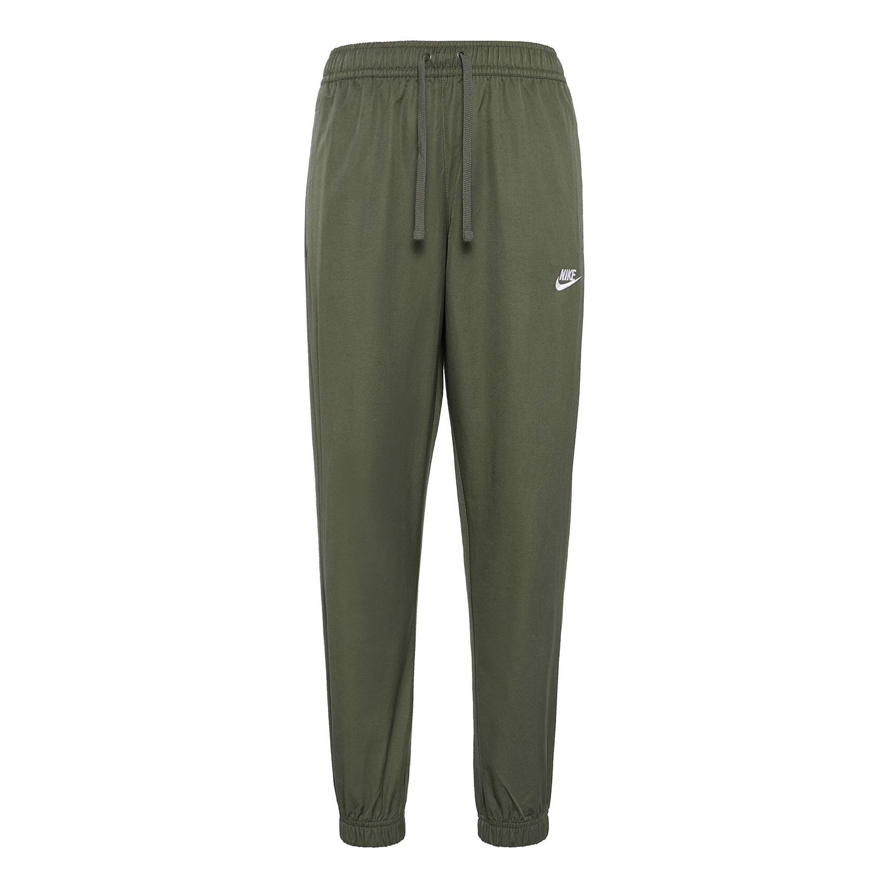 Men's Nike Solid Color Straight Bundle Feet Long Pants/Trousers Sports Pants/Trousers/Joggers Olive  - 1