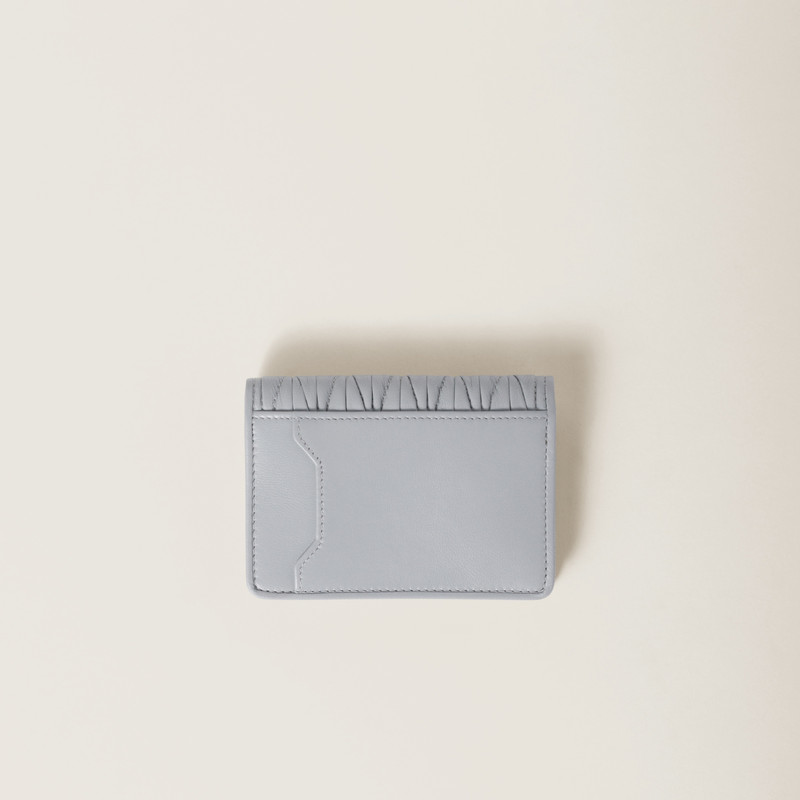 Miu Miu Matelassé nappa leather card holder outlook