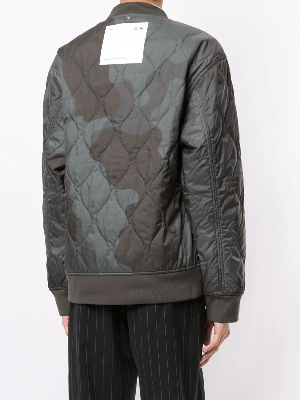 camouflage print quilted sweatshirt - 4