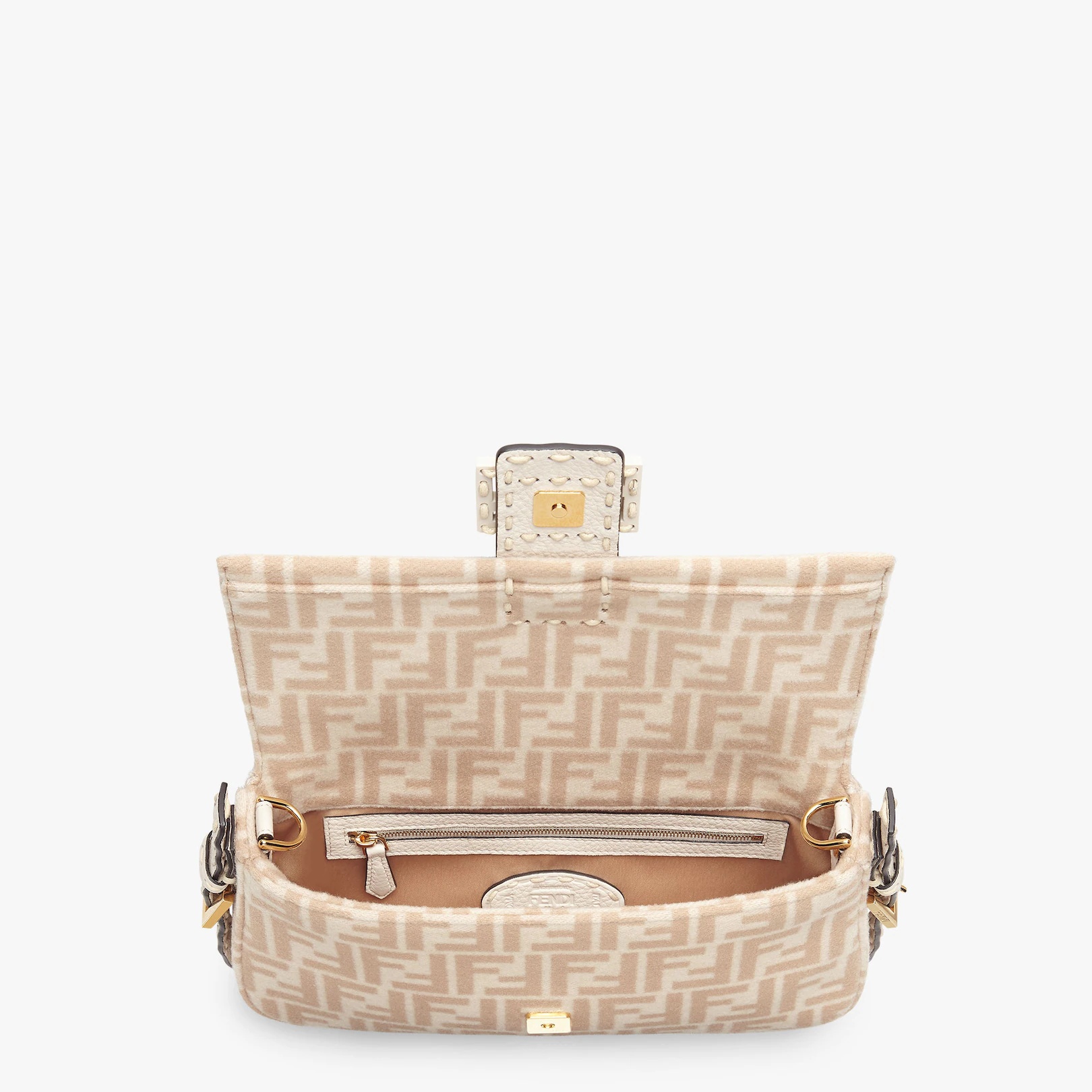 Beige FF wool bag - 4