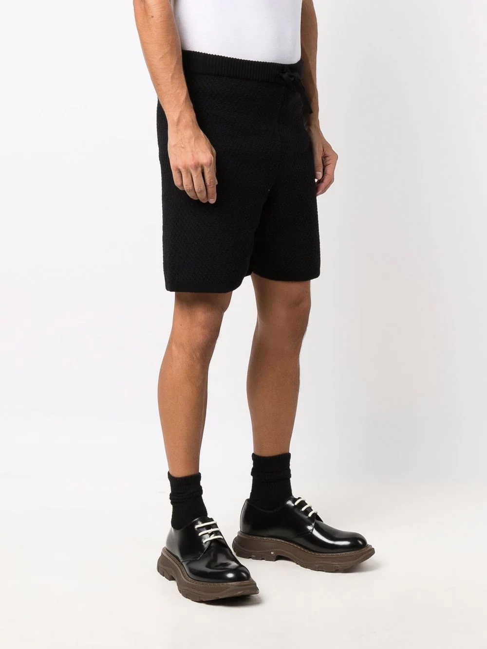 knitted track shorts - 3