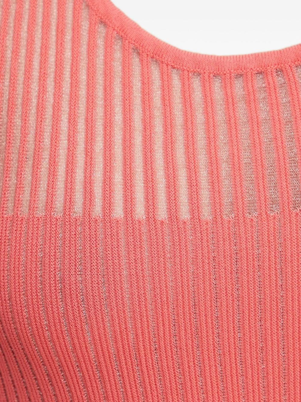 ribbed-pleated midi dress - 4