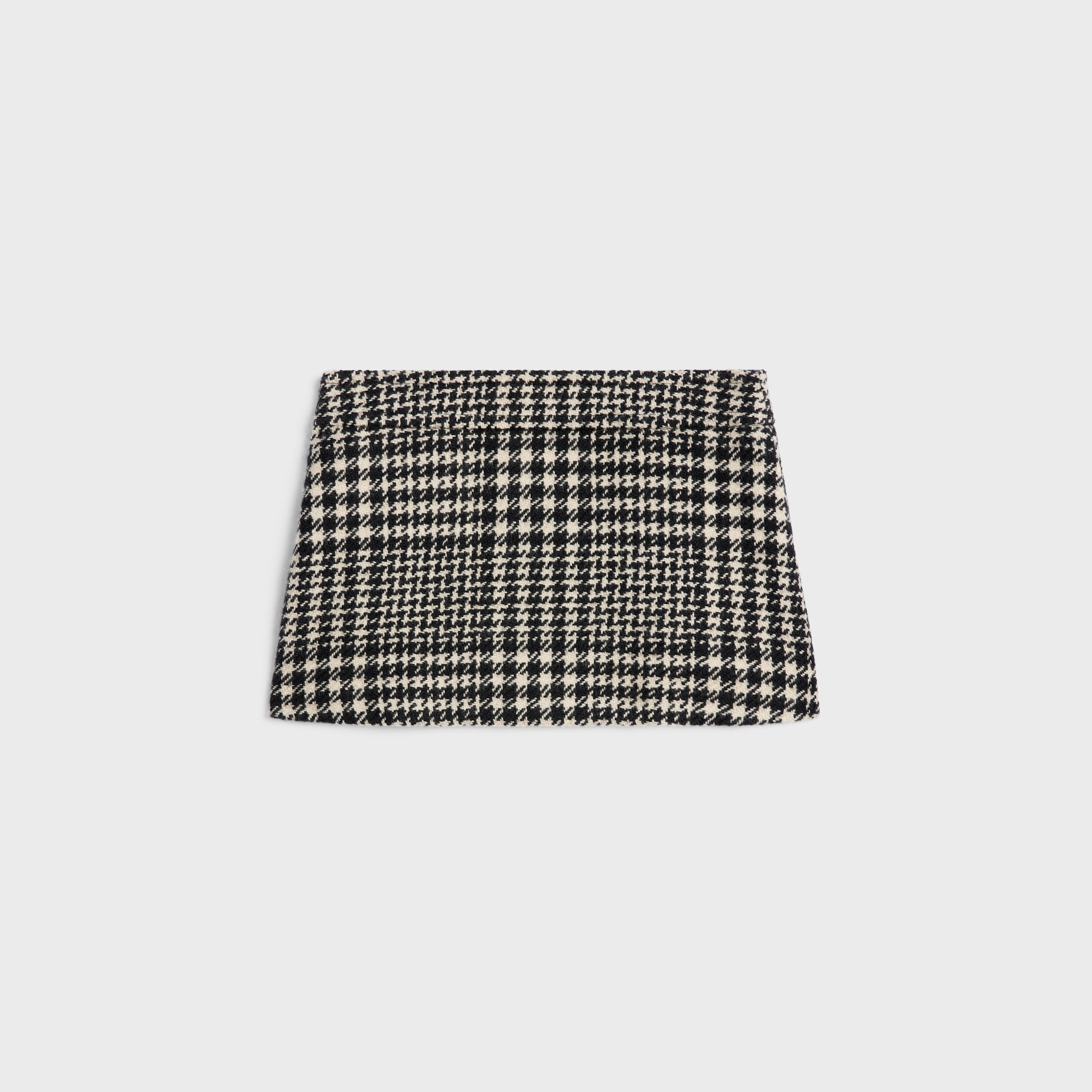 trapeze mini skirt in wool tweed - 2