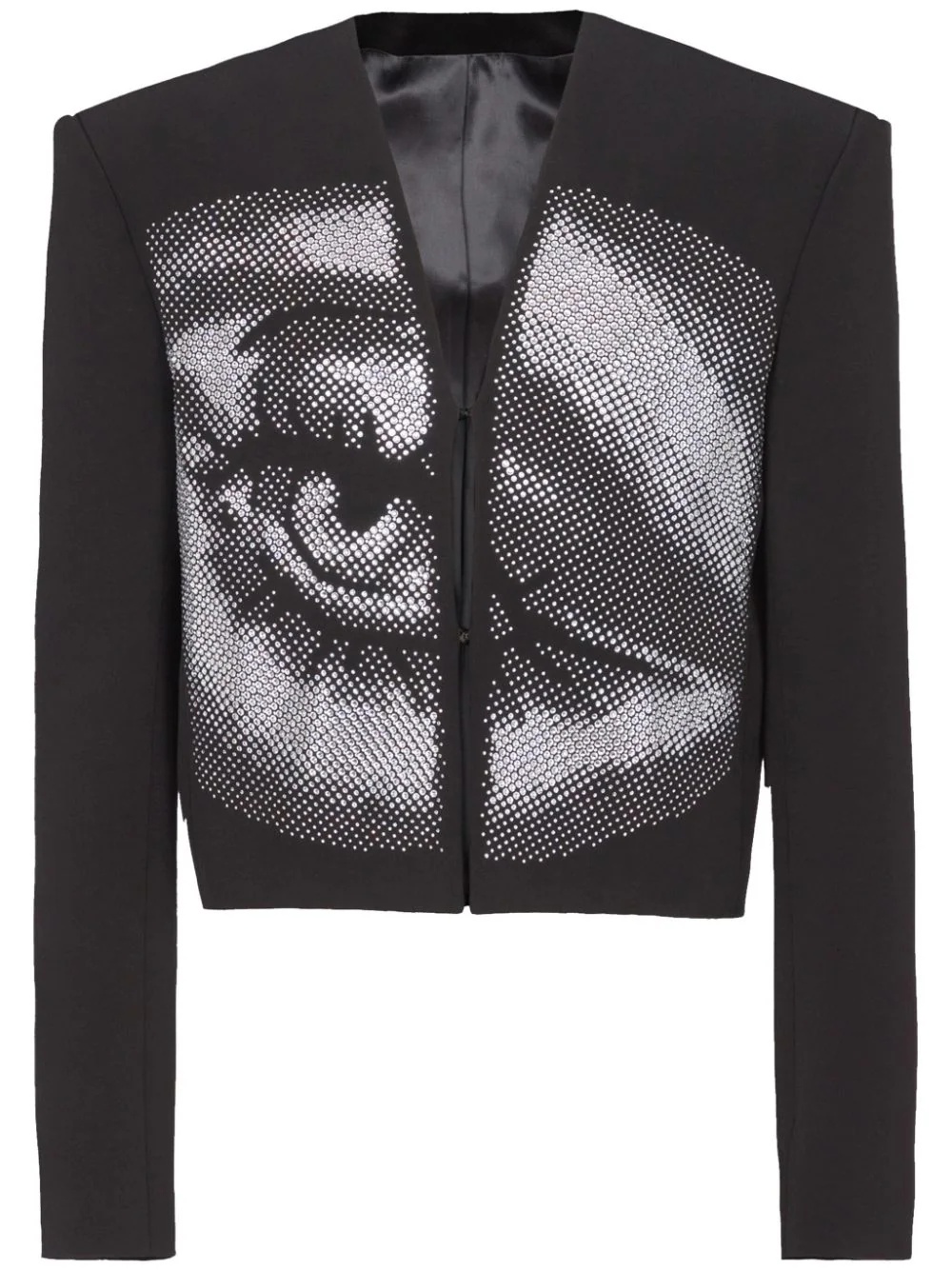 Crystal Eye Embroidered Cropped Jacket - 1