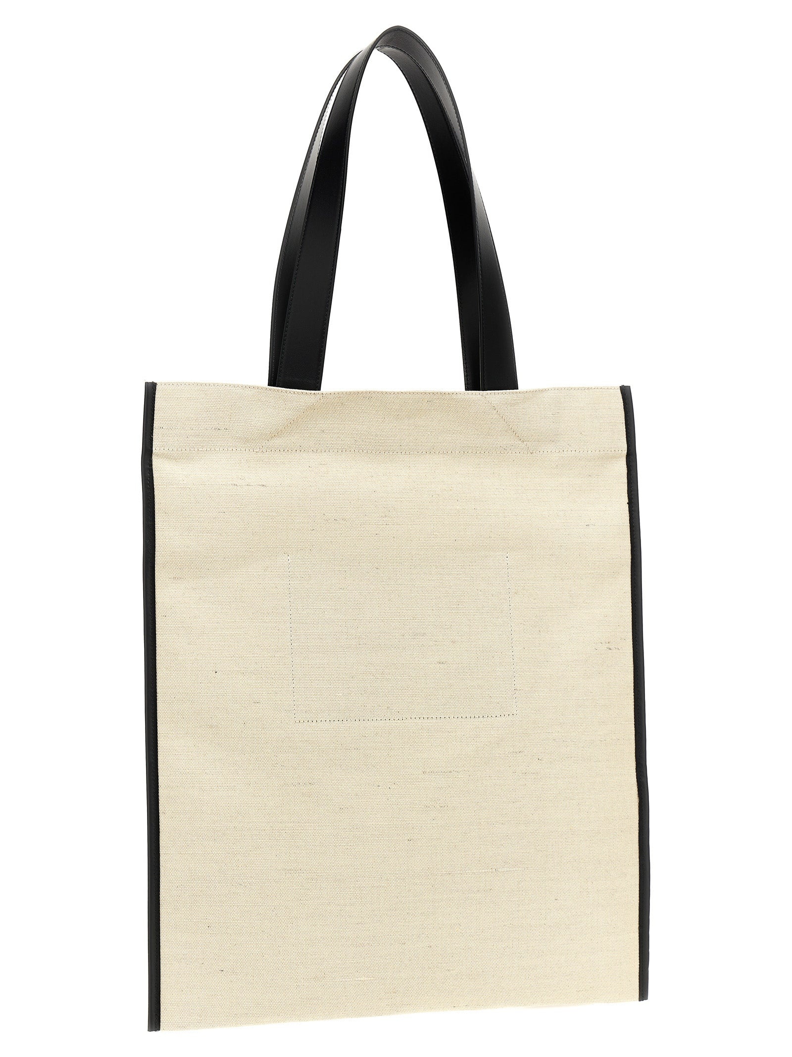 Flat Tote Bag White/Black - 2