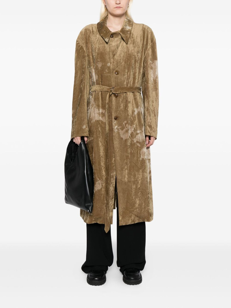 Y's discharge-printed coat outlook