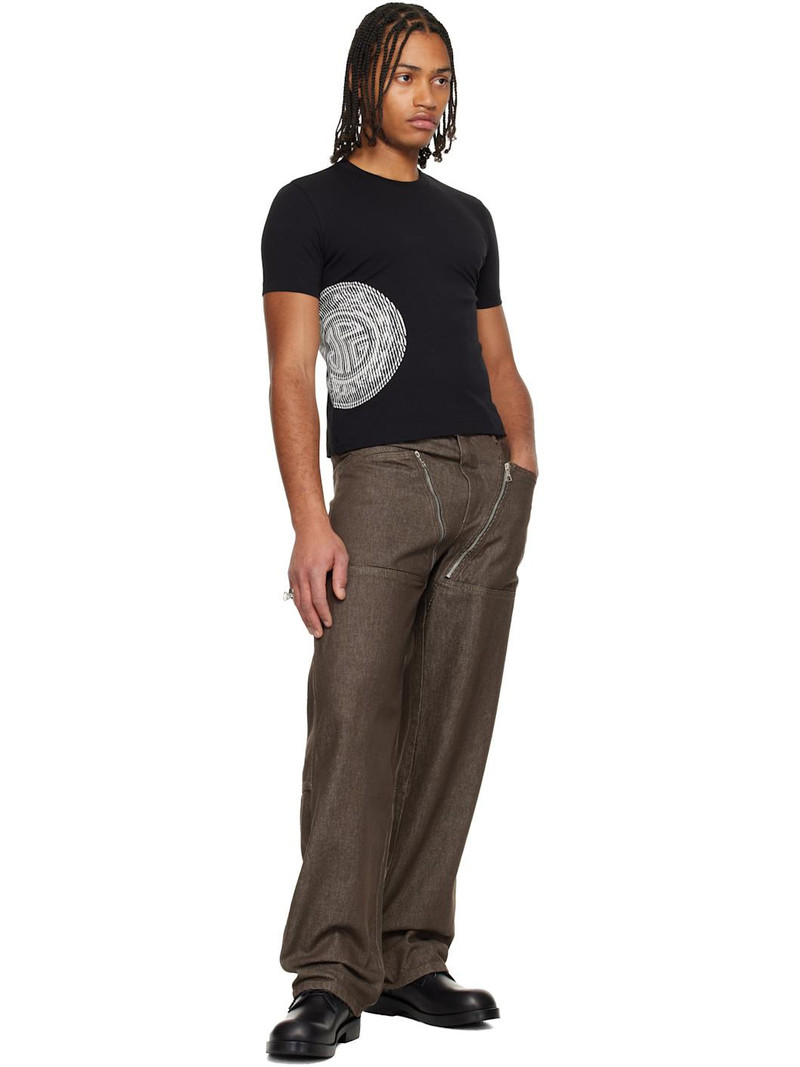 Jean Paul Gaultier Black 'The Laurel Stamped' Baby T-shirt outlook