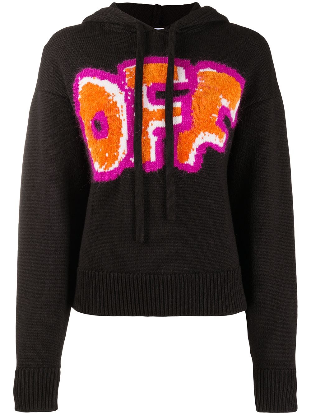 Off-Graffiti knitted hoodie - 1