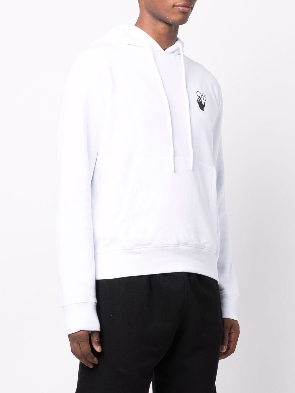 Arrows-motif long-sleeve hoodie - 4