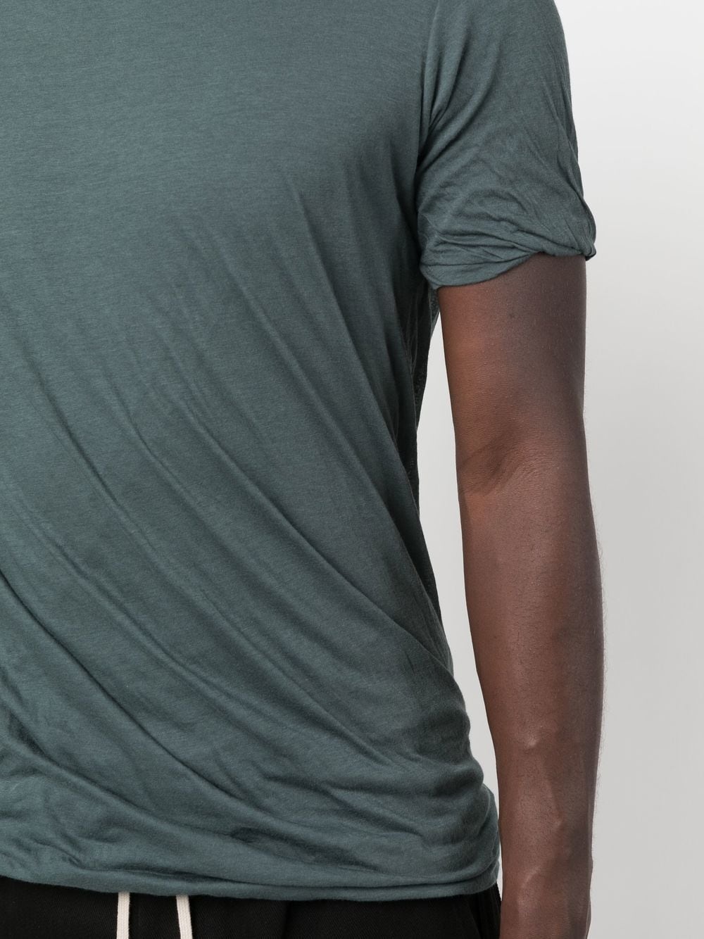 gathered-detail short-sleeved T-shirt - 5