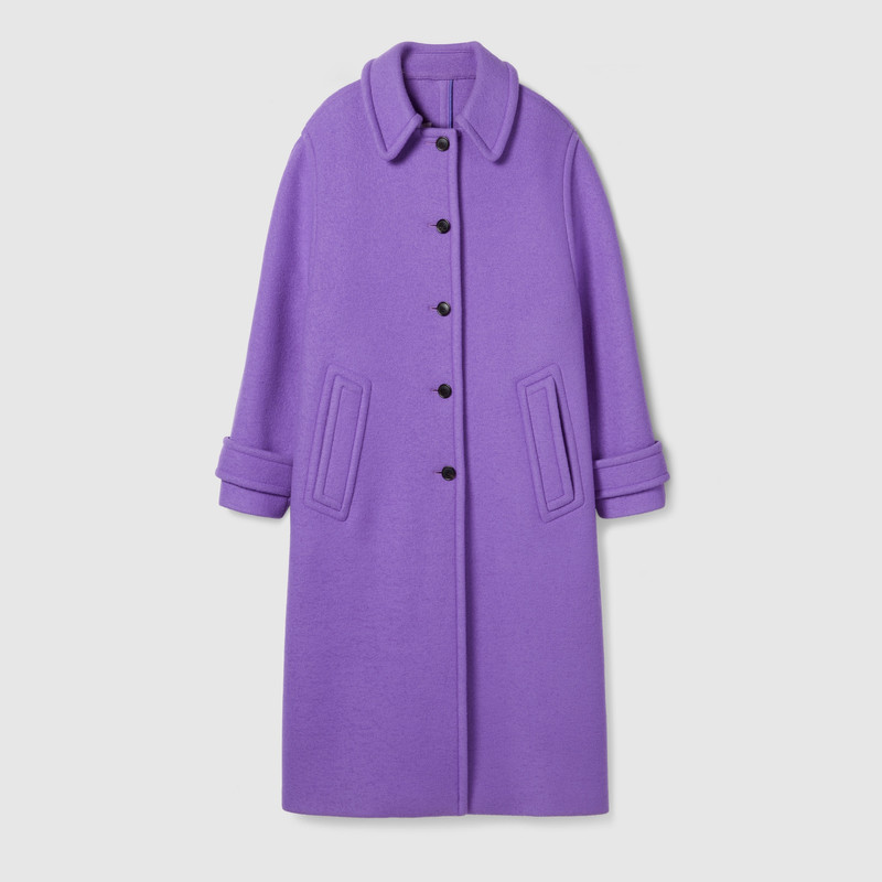 Compact wool cashmere coat - 1