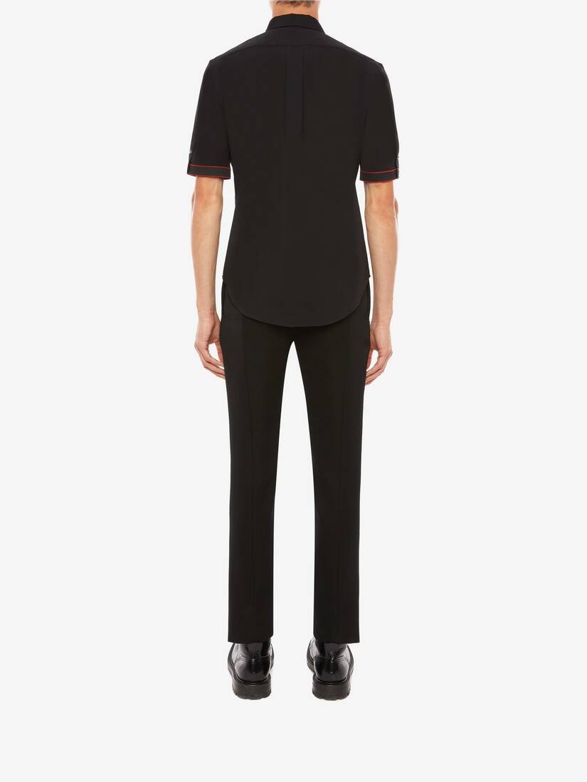 Selvedge Tape Shirt in Black - 4