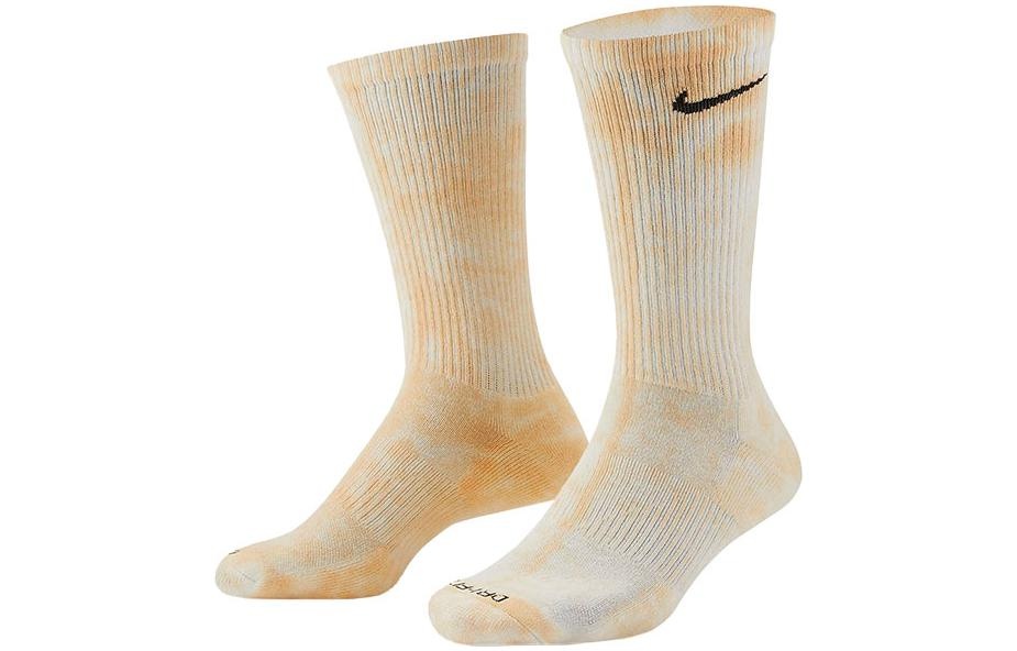 Nike Everyday Plus Tie Dye Sports Socks Unisex 2 Pairs Yellow / Orange DM3407-906 - 3