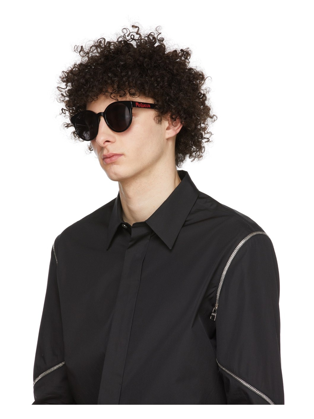 Black Round Sunglasses - 4
