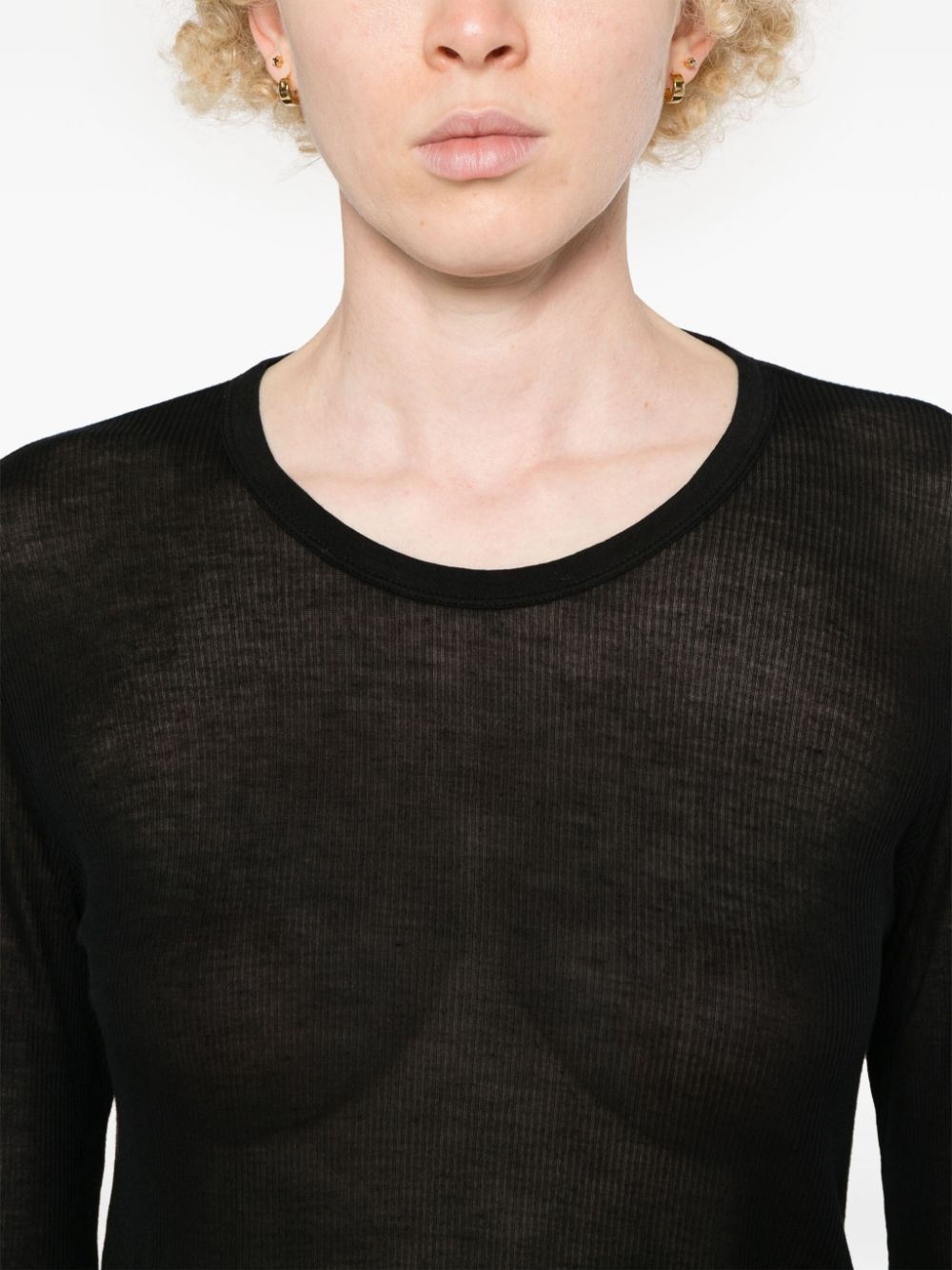 ribbed long-sleeve top - 5