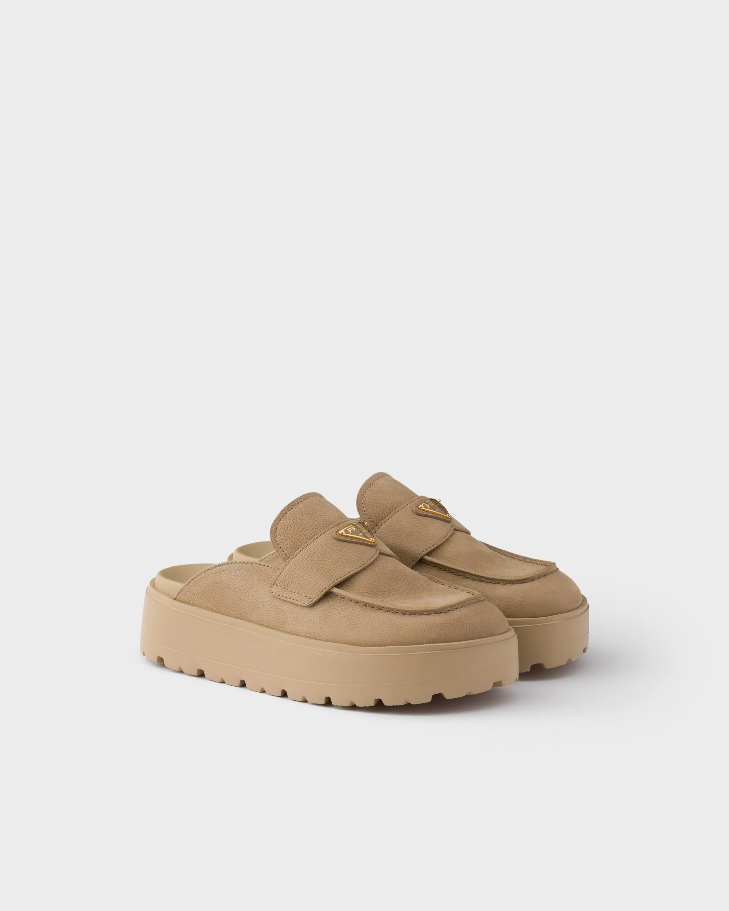 Nubuck flatform mules - 1