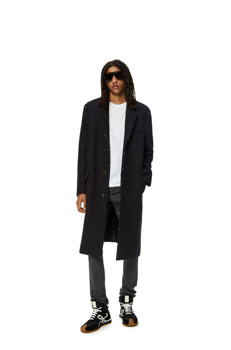 Loewe Long embroidered coat in wool outlook