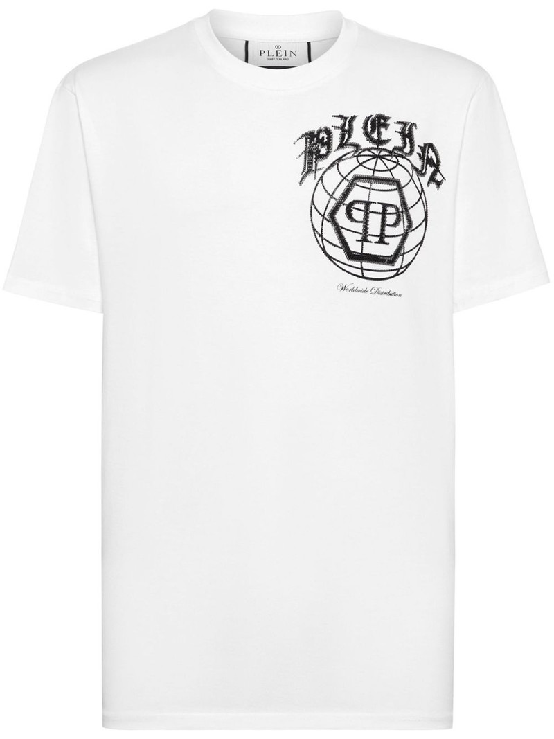 logo-embellished cotton T-shirt 1