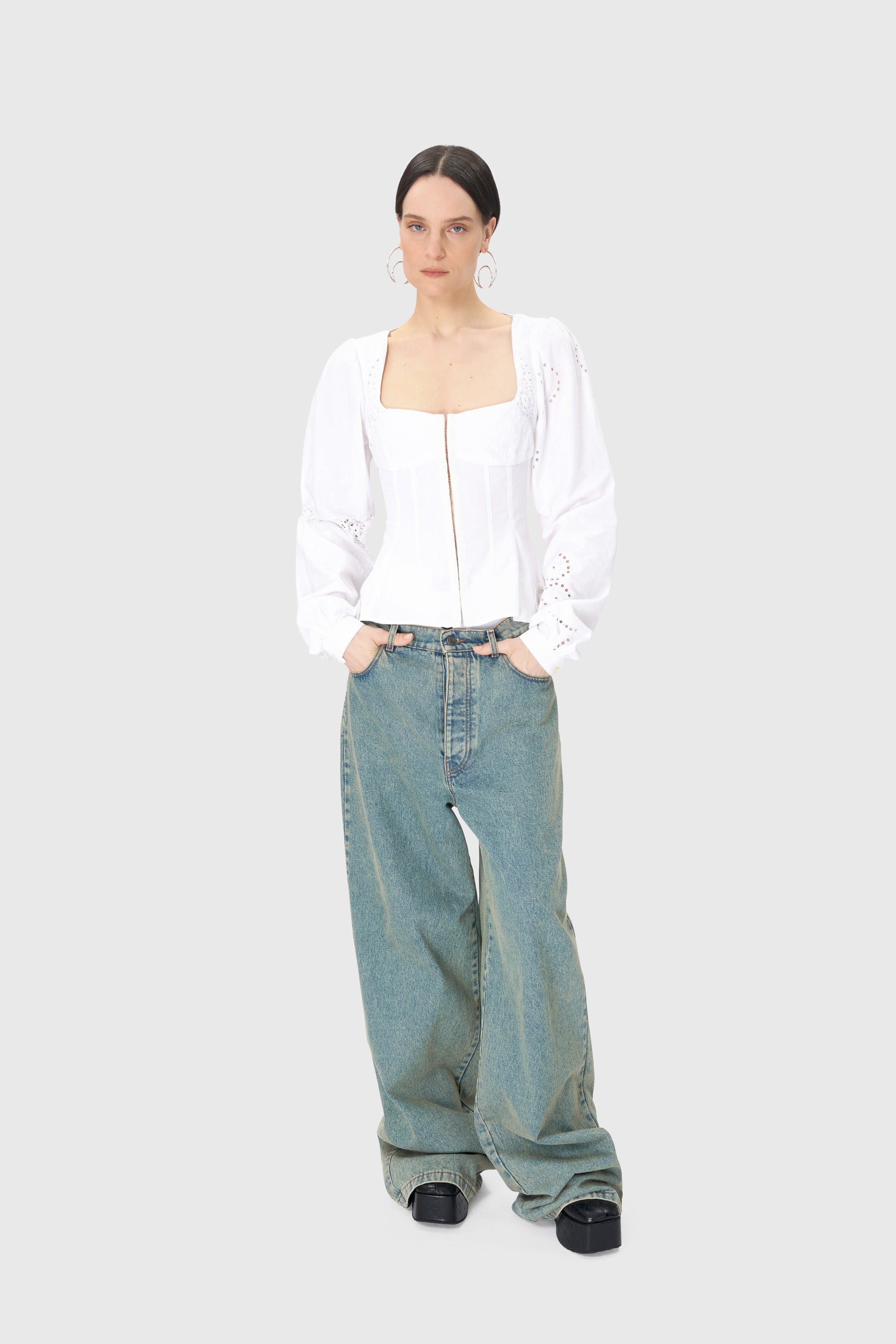 Regenerated Household Linen Shirt Blouse - 2