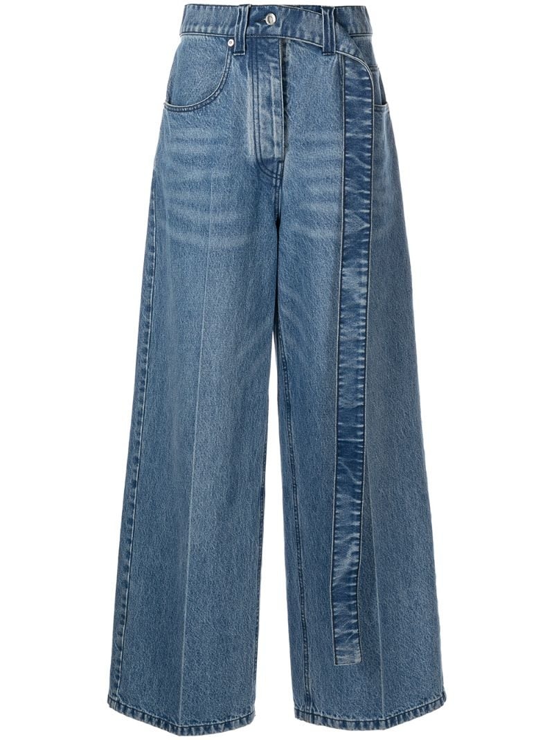 high-waisted wide leg jeans - 1