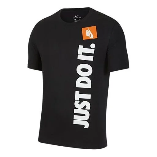 Nike Alphabet Large Logo Sports Short Sleeve Black CT6301-010 - 1
