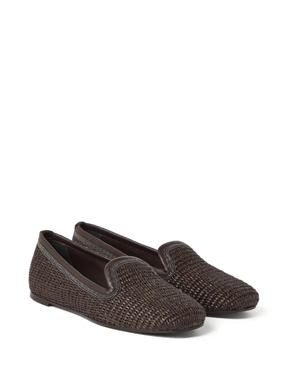 Brunello Cucinelli Women Slippers With Woven Design - 2
