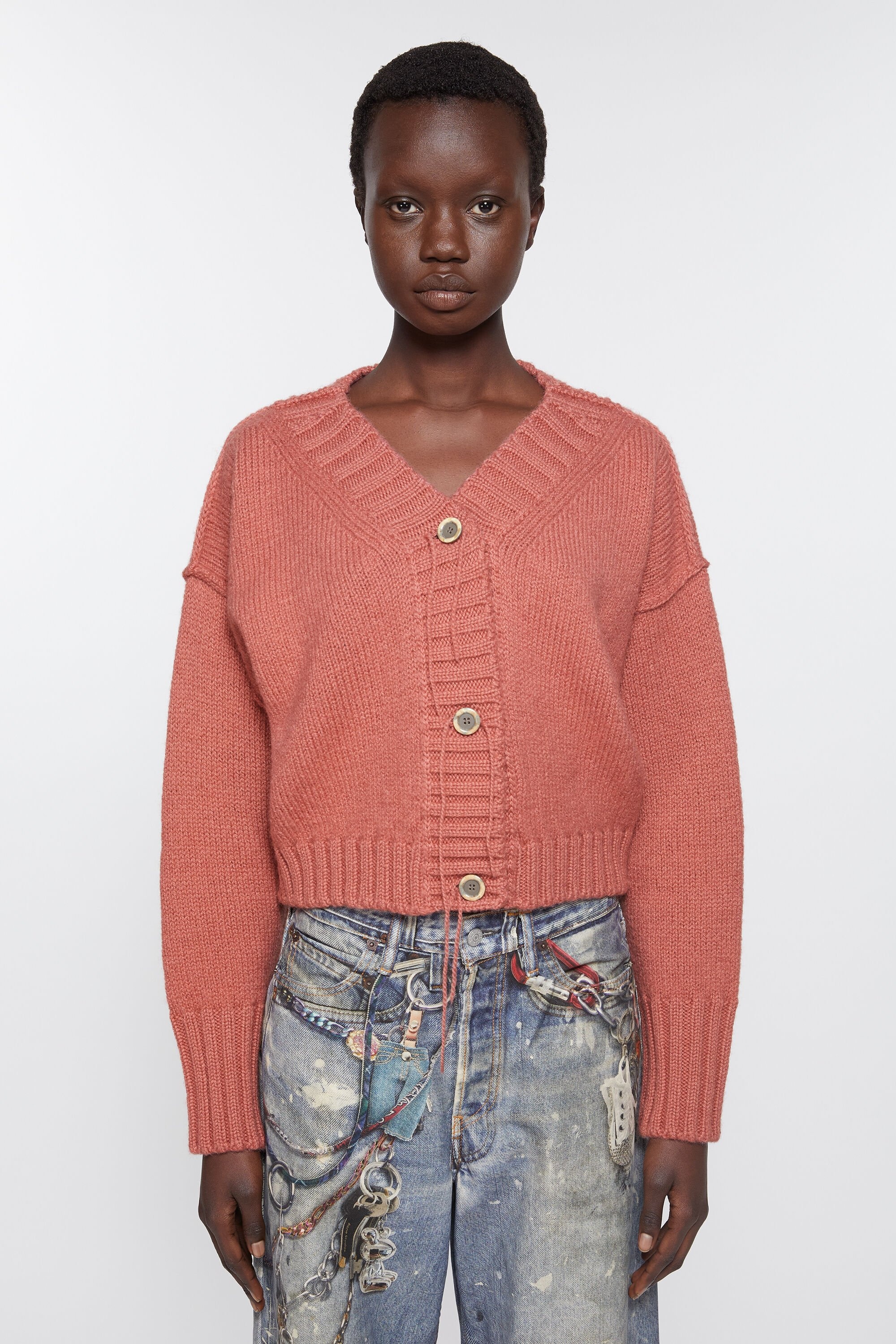 Knit cardigan - Faded pink - 2