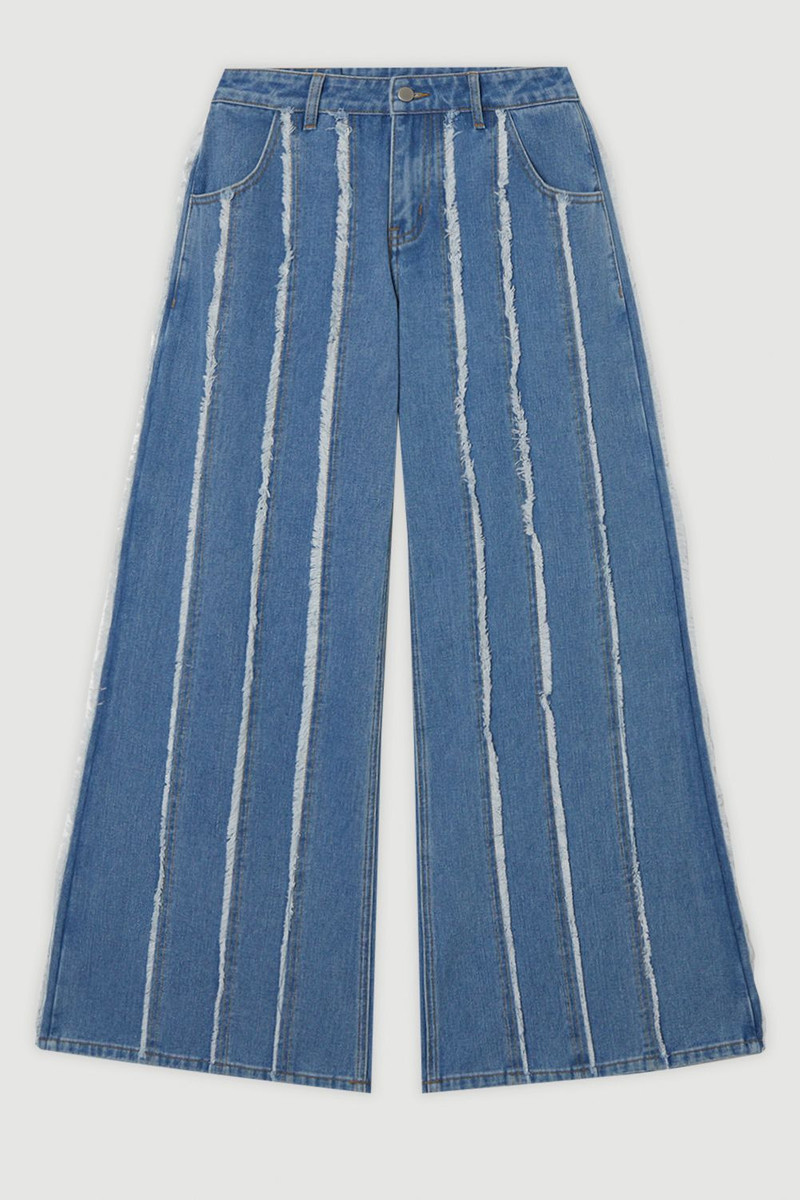 Denim Tassel Detail Wide Leg Jeans 4
