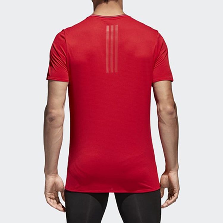 Men's adidas Running Short Sleeve Red T-Shirt BQ7270 - 4