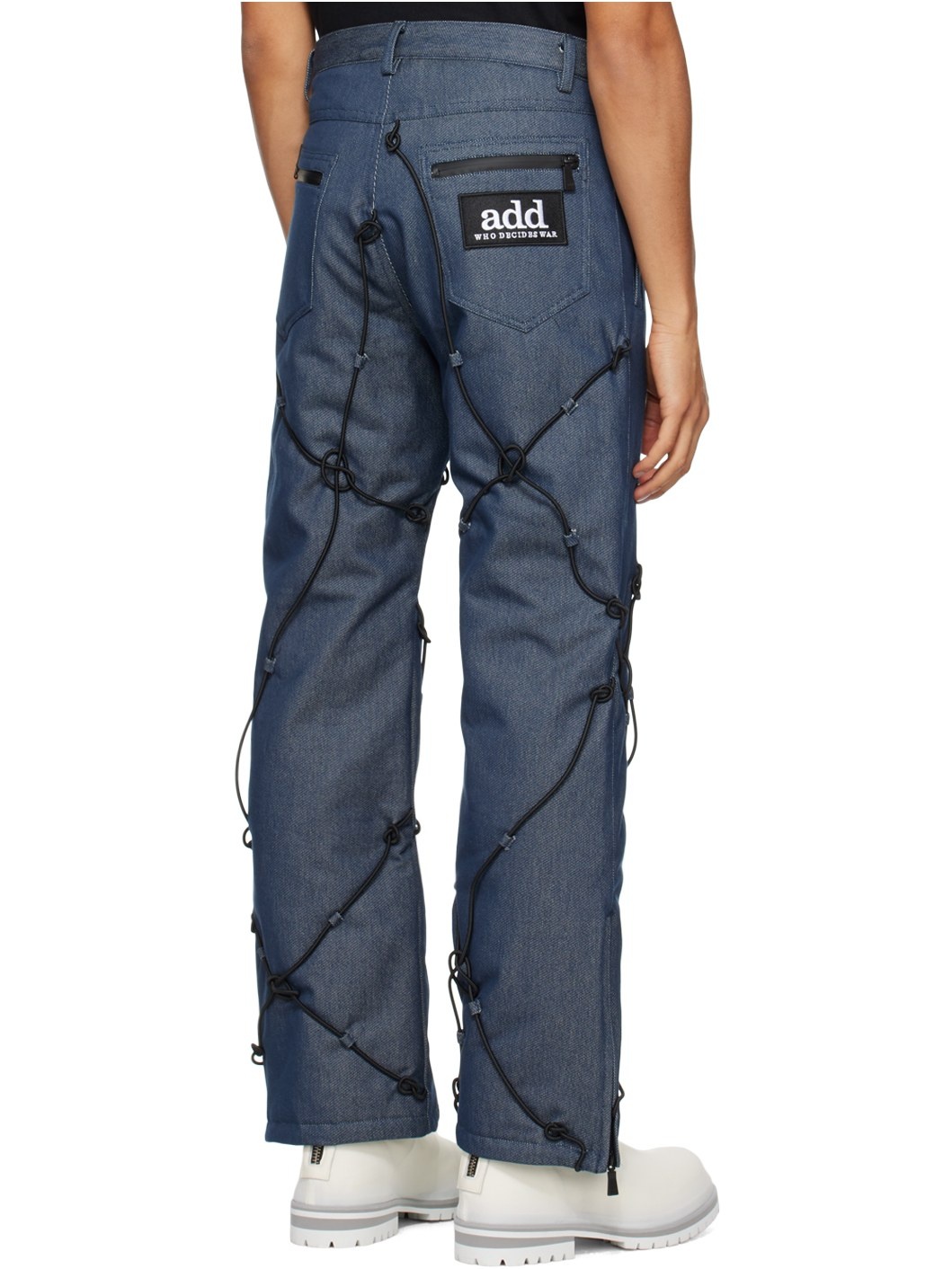 Blue add Edition Padded Denim Trousers - 3