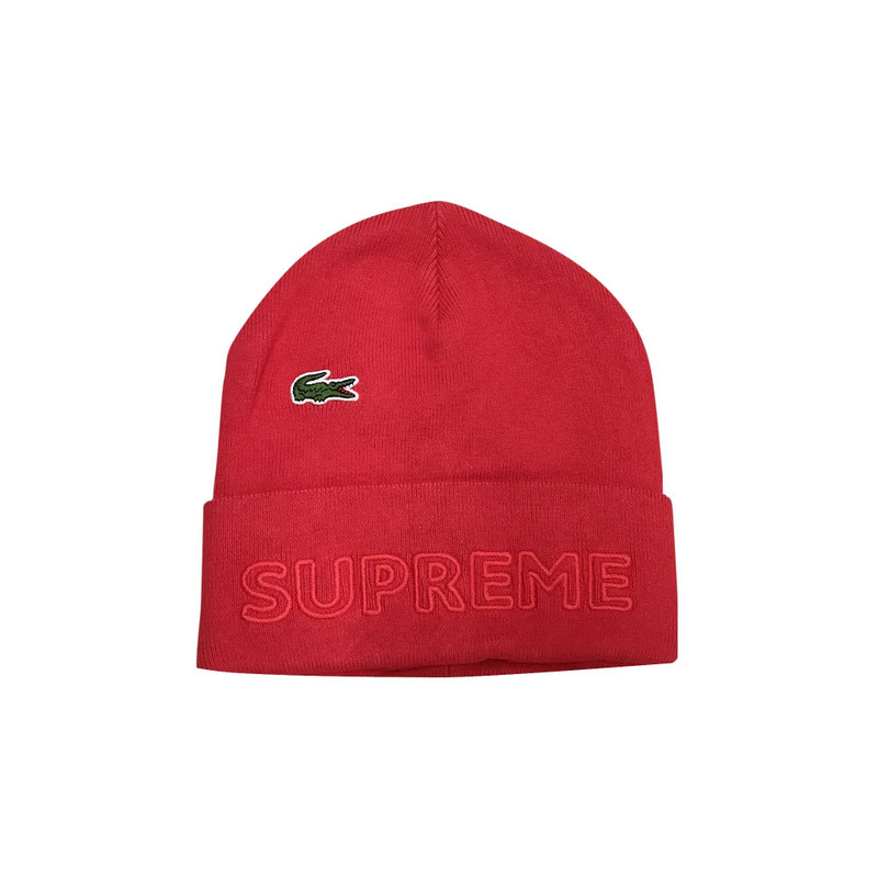 19FW supreme LACOSTE Beanie red 赤 Supreme Supreme x Lacoste Beanie 'Red' - FW19BN1 RED | REVERSIBLE