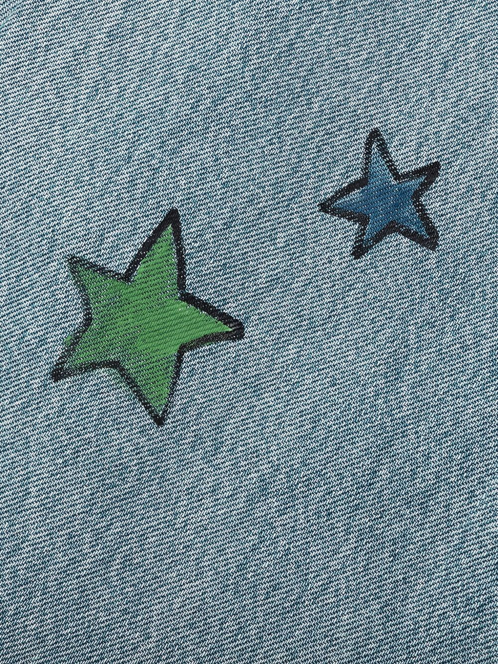 star-embroidered jeans - 3