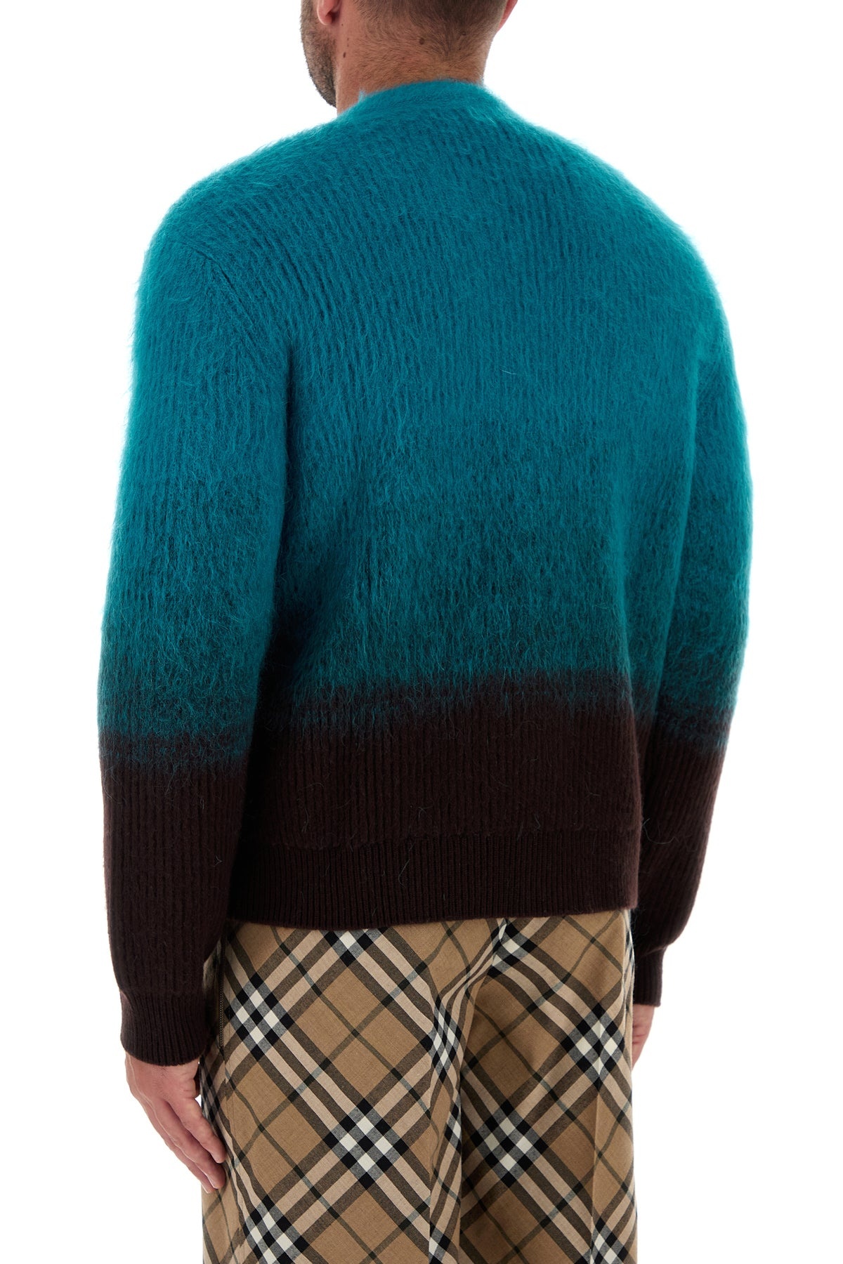 Two-tone wool blend cardigan - 4