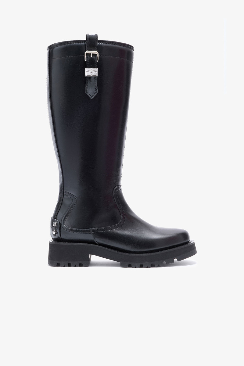 BLACK OLEATEX HIGH BOOTS - 1