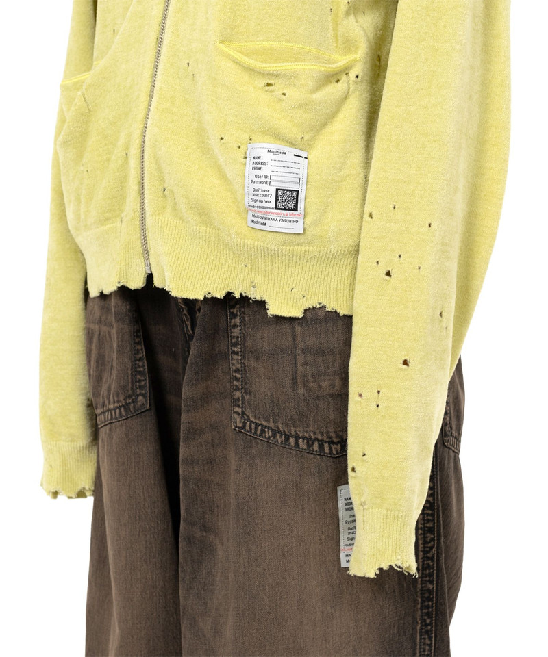 Distressed High Neck Knit Cardigan 15
