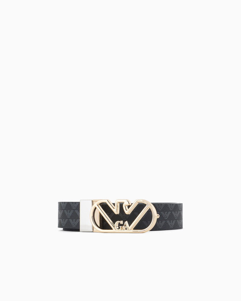 All-over eagle two-toned reversible belt with eagle buckle 1