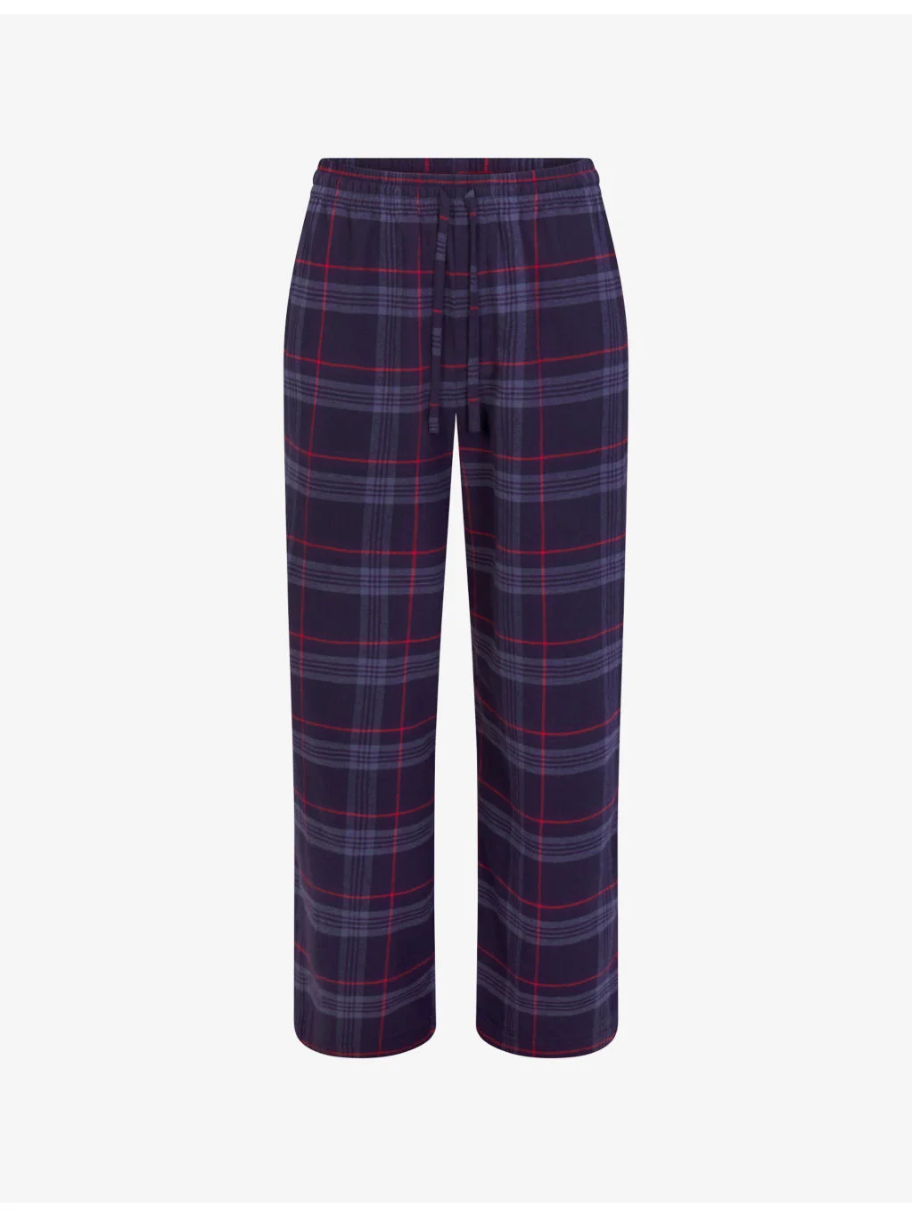 Checked Flannel Cotton Sleep Trousers - 1