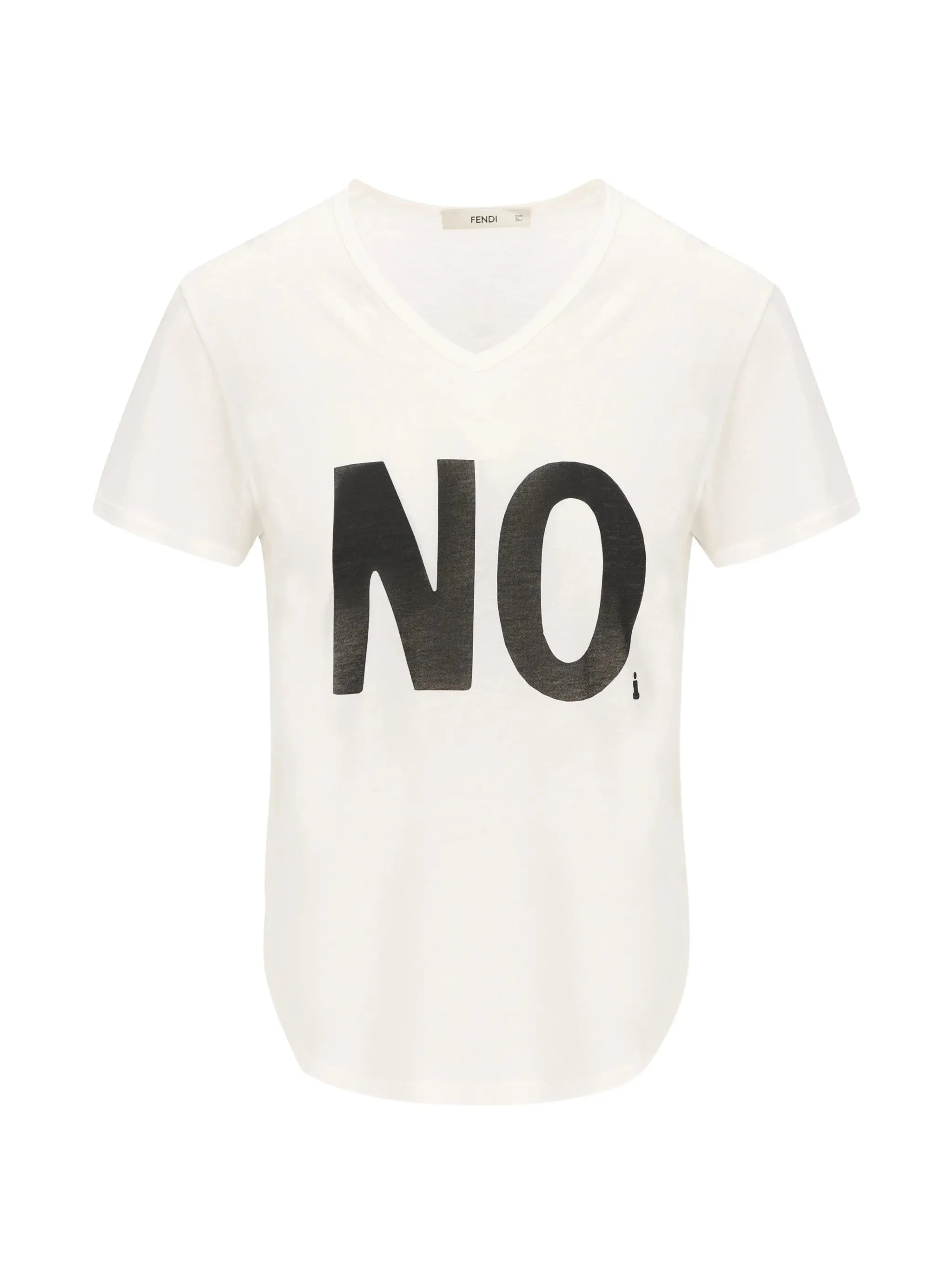 Fendi Ivory Jersey T-shirt With Noi Print - 1