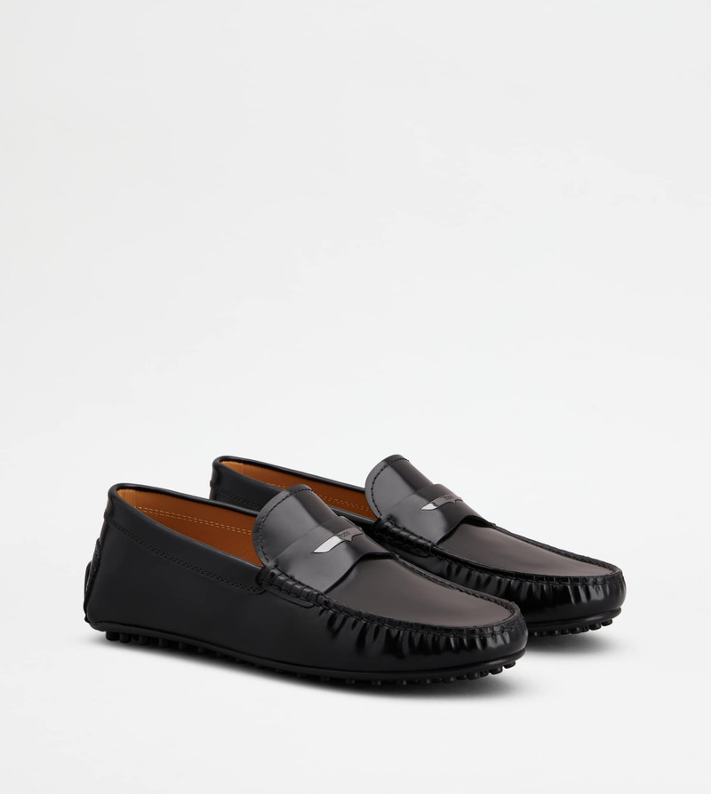 CITY GOMMINO DRIVING SHOES IN LEATHER - BLACK 3