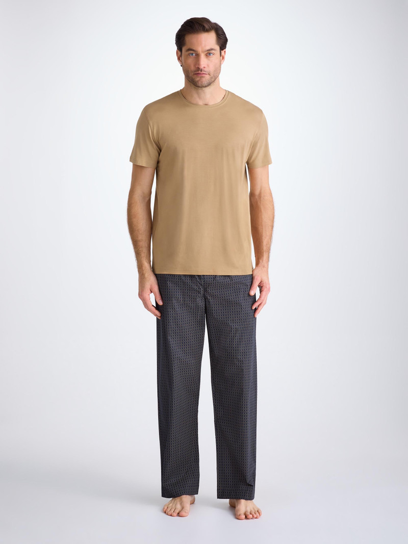 Men's T-Shirt Basel Micro Modal Stretch Camel 3