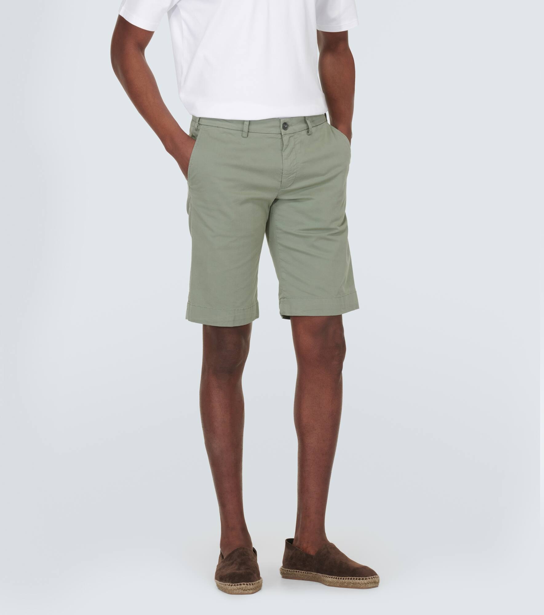 Cotton twill Bermuda shorts - 3